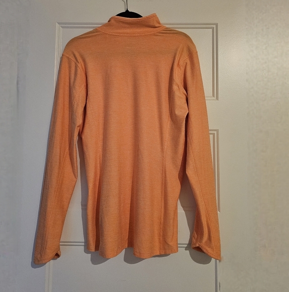 North Face Women's Peach Orange Long Sleeve Pullover sz large - Picture 3 of 5